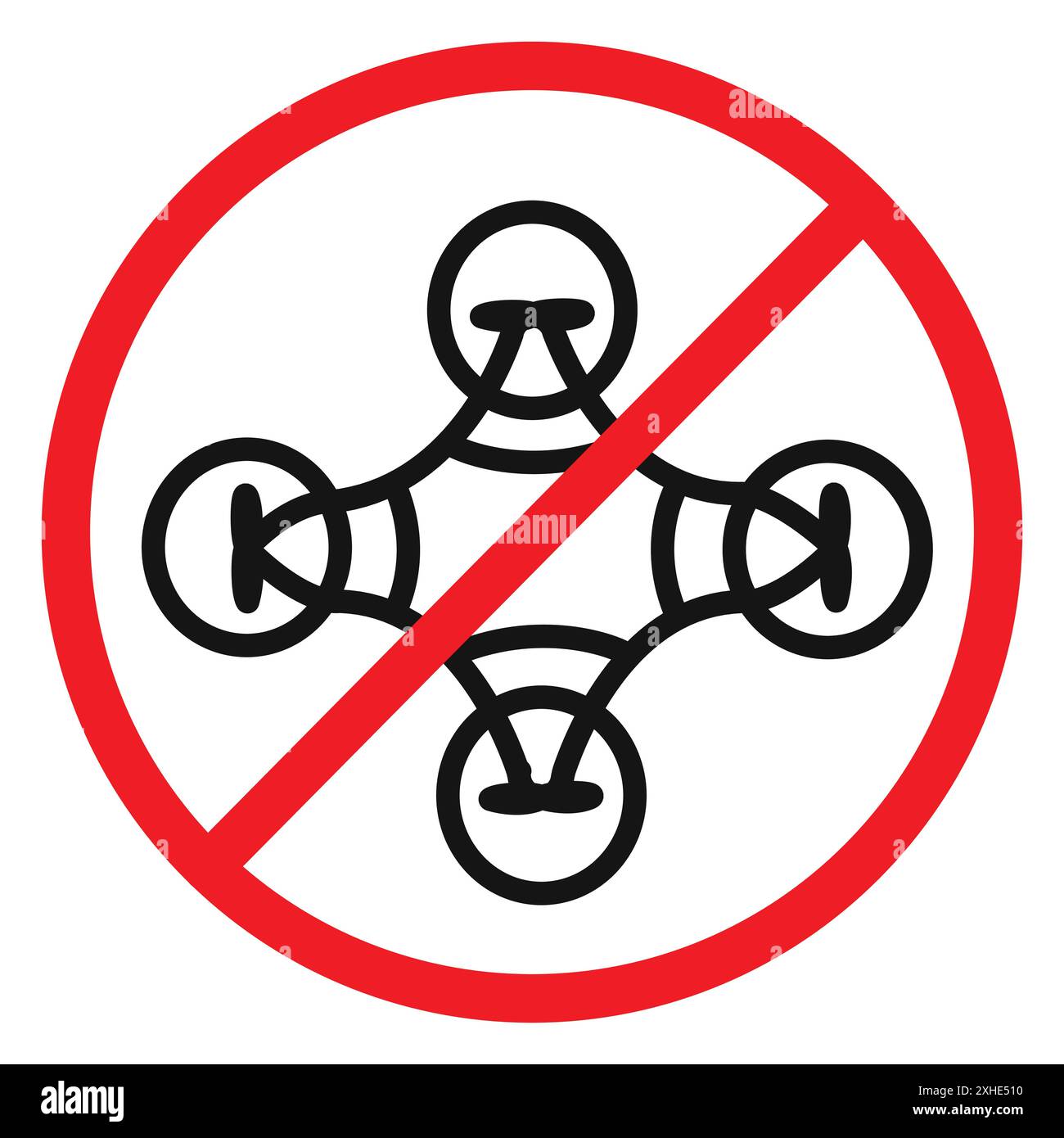 Forbidden Copter icon Vector symbol or sign set collection in black and ...
