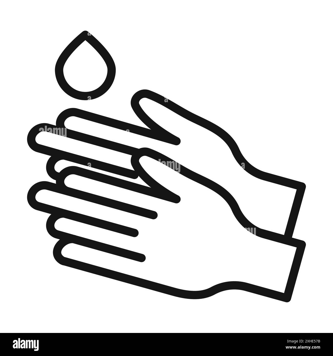 hand gel icon Vector symbol or sign set collection in black and white ...