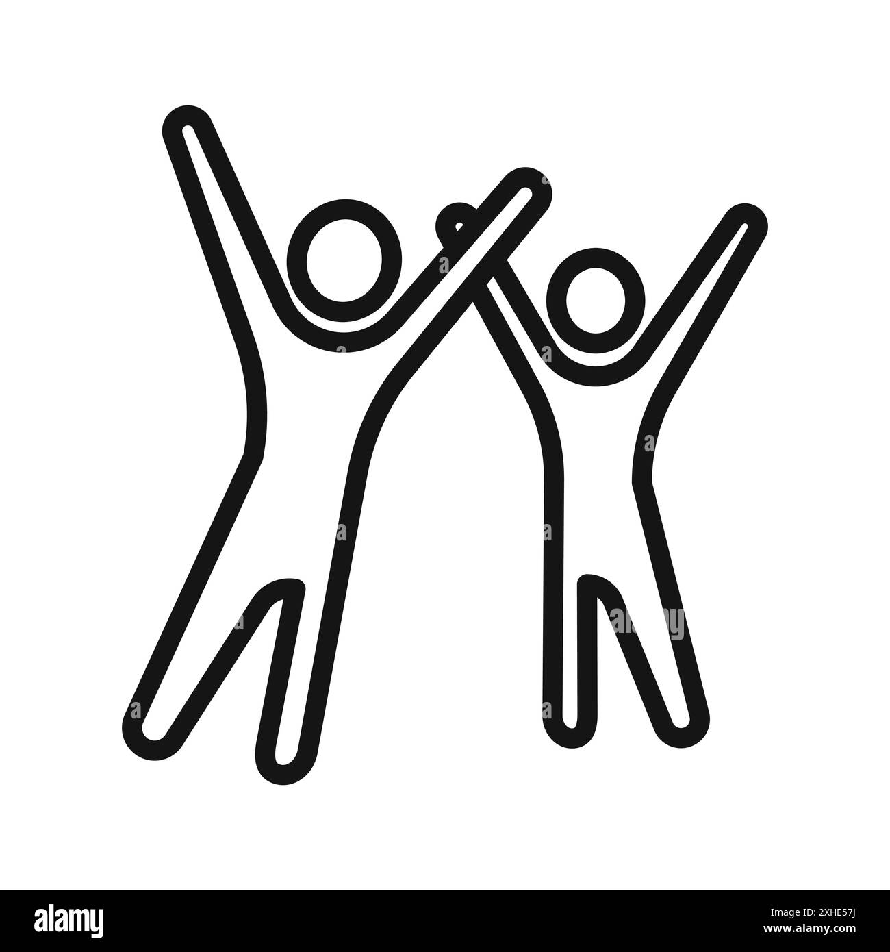 happy people icon Vector symbol or sign set collection in black and ...