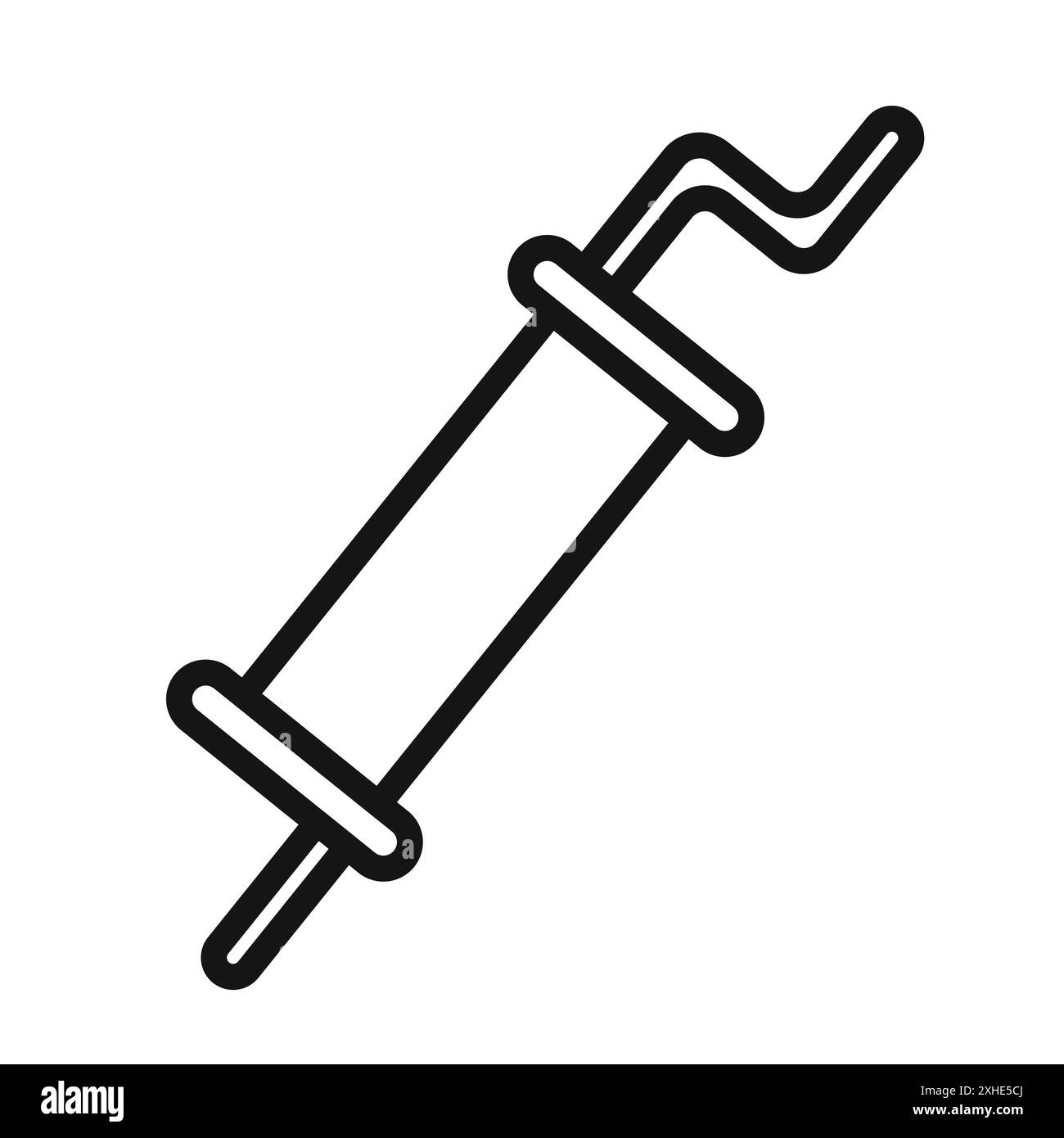 Muffler icon Vector symbol or sign set collection in black and white outline Stock Vector