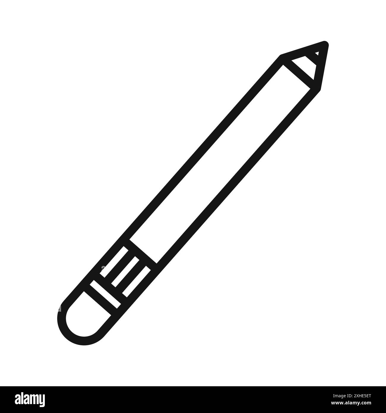 Pencil icon Vector symbol or sign set collection in black and white ...
