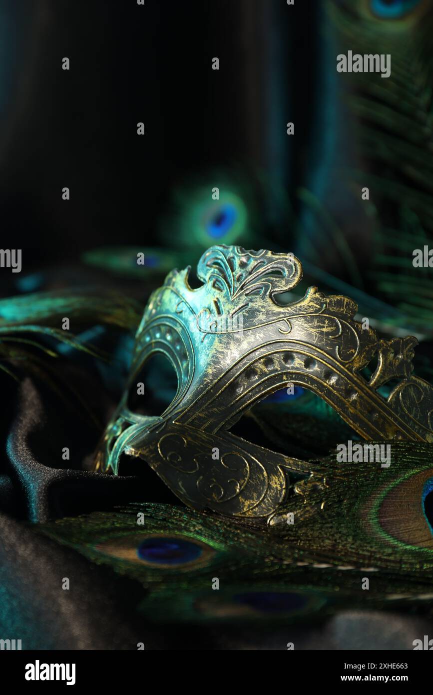 Beautiful carnival mask peacock hi-res stock photography and images - Alamy