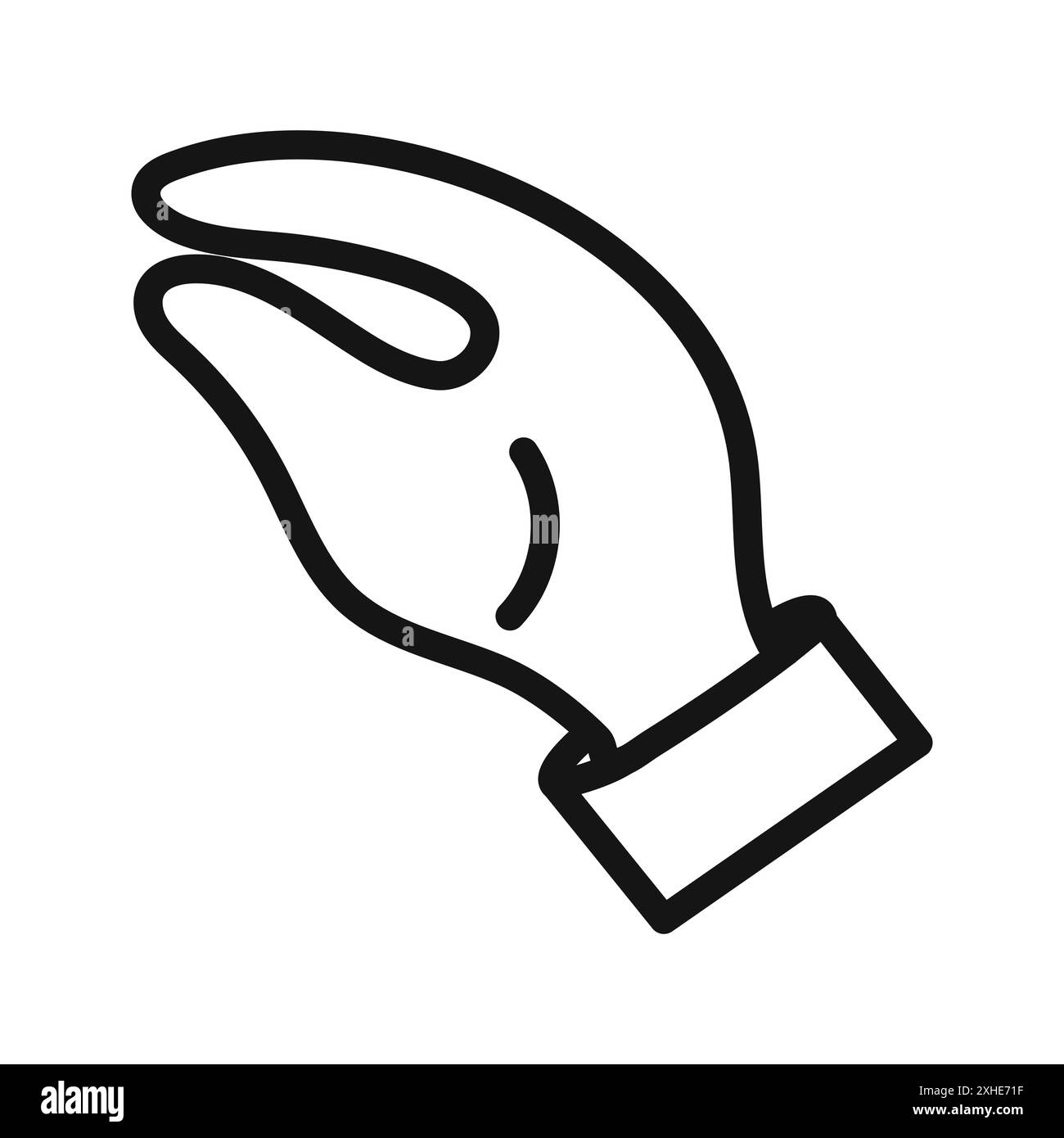 Pinch icon Vector symbol or sign set collection in black and white outline Stock Vector