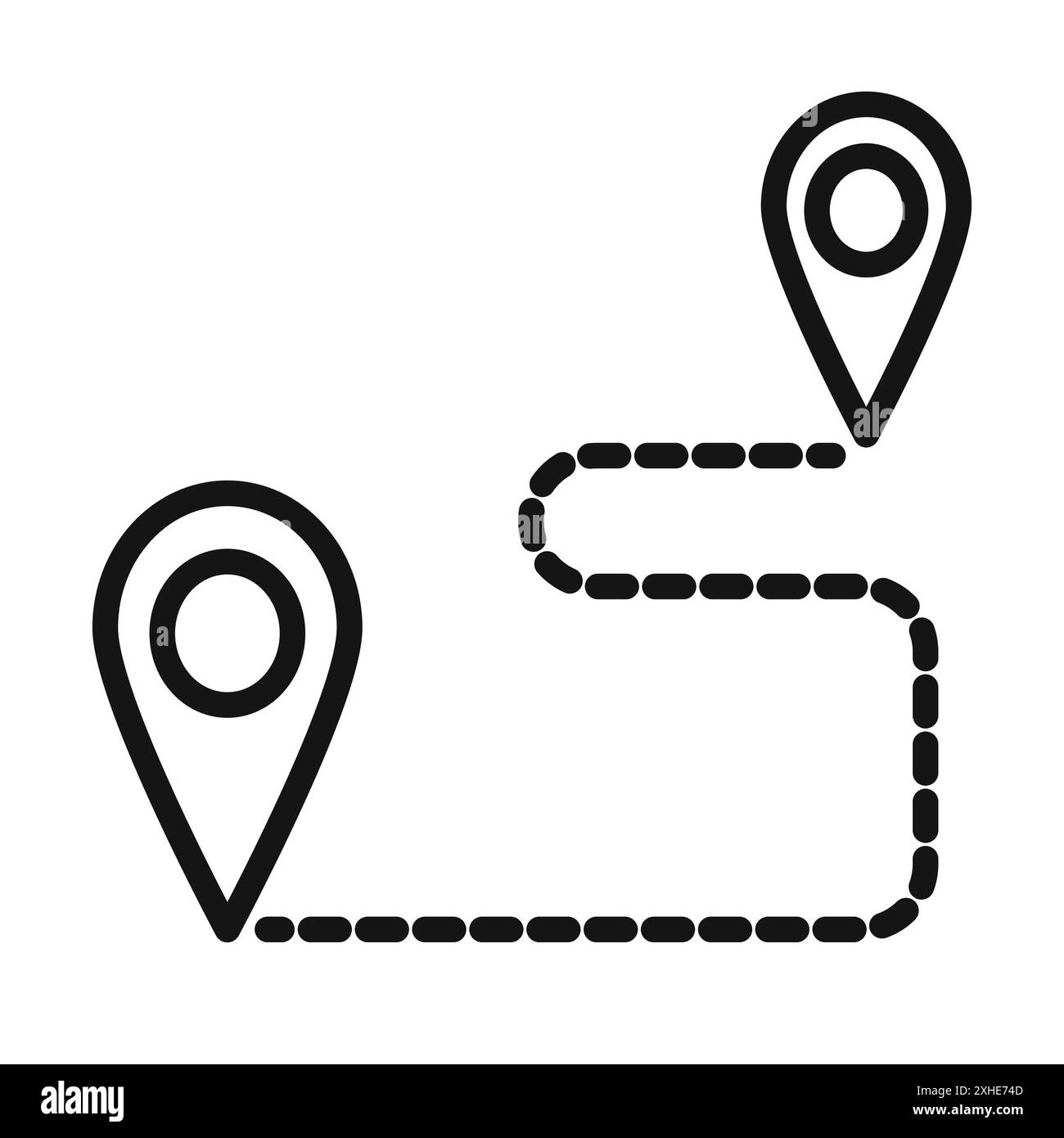 Walk route map Black and White Stock Photos & Images - Alamy