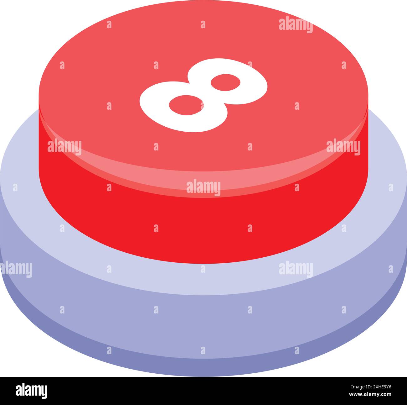 Red button showing number eight, for using on a keyboard Stock Vector ...