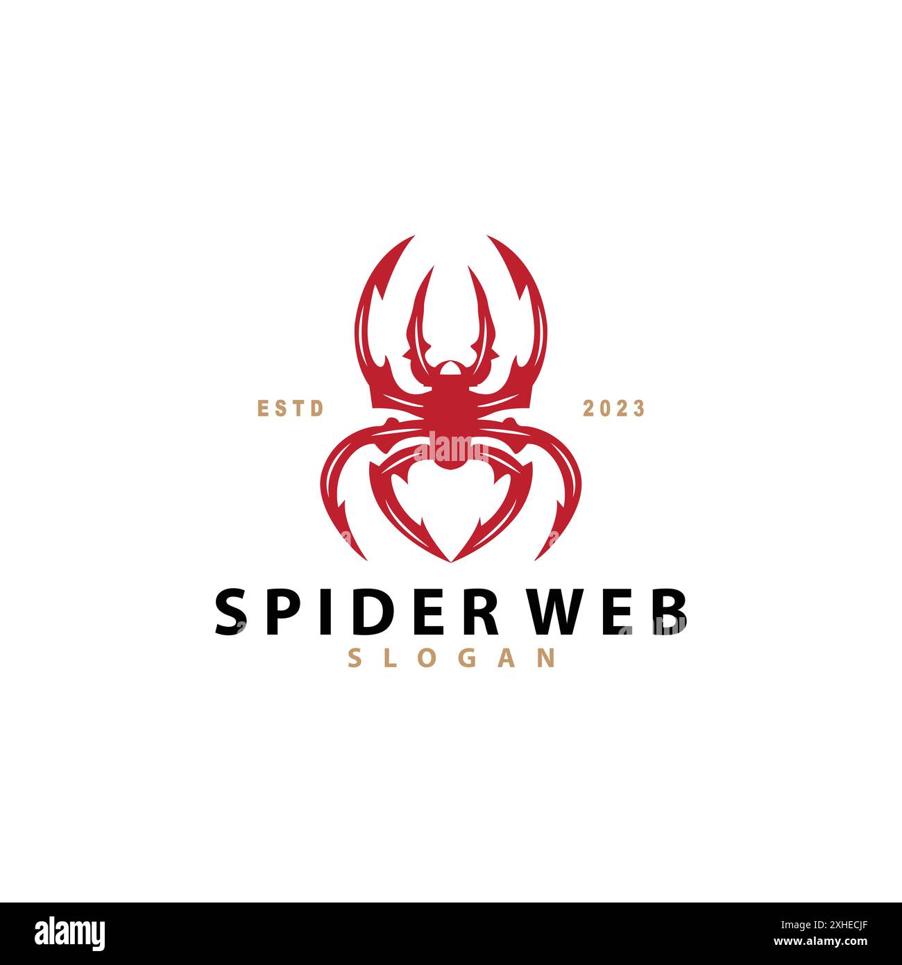 Spider Insect Logo Simple Design Vector Illustration Template Stock