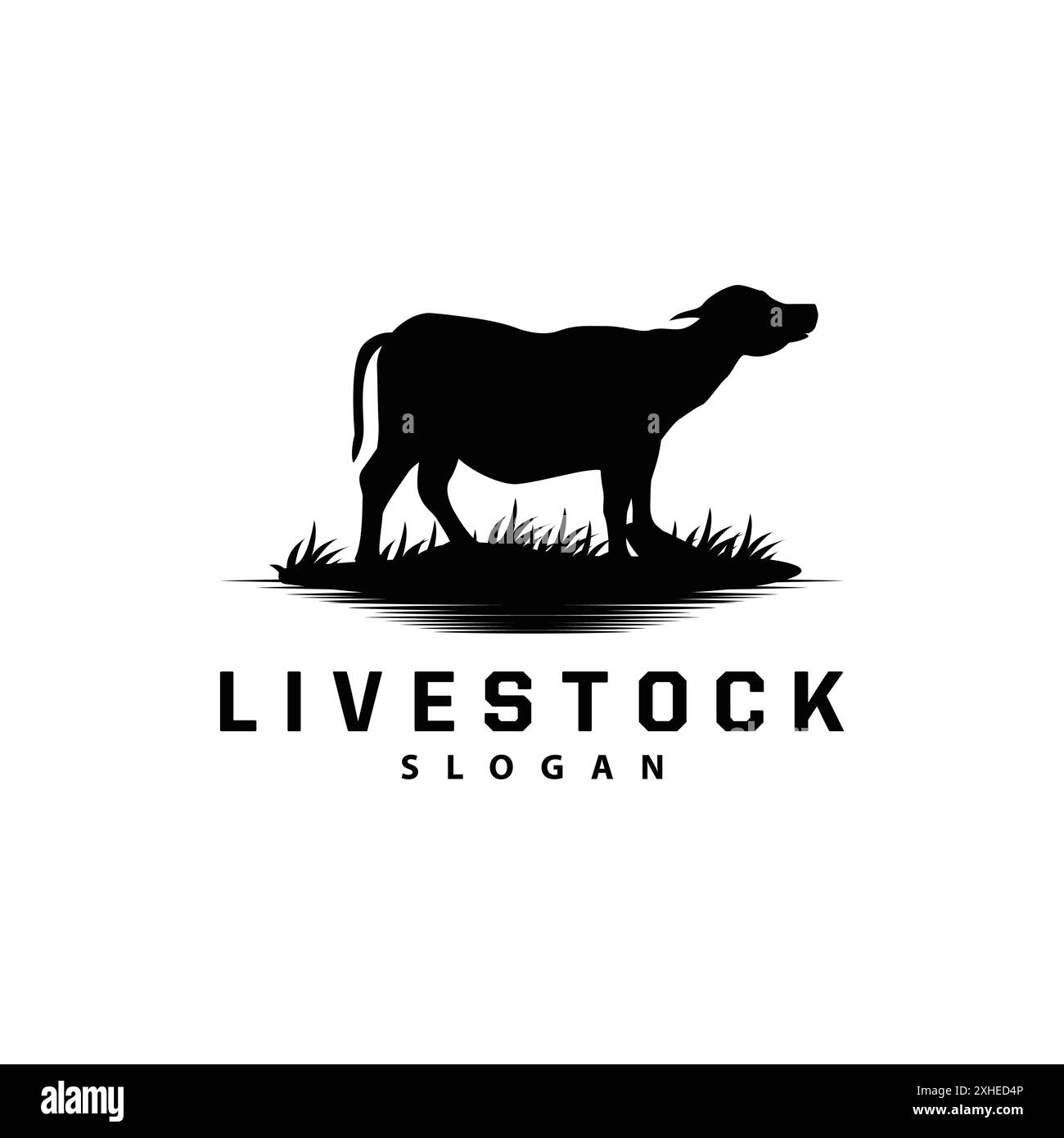 Minimalist Buffalo Logo Template Illustration Symbol Stock Vector Image ...