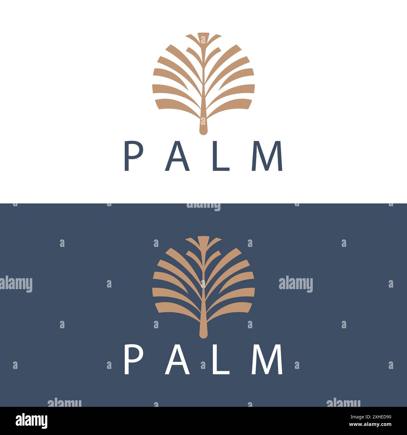 Palm Leaf Logo Design Vector Simple Minimalist Symbol Illustration ...