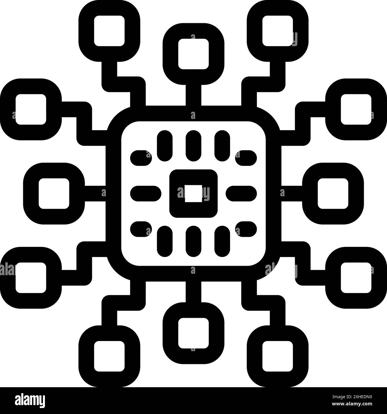 Network connections node Black and White Stock Photos & Images - Alamy