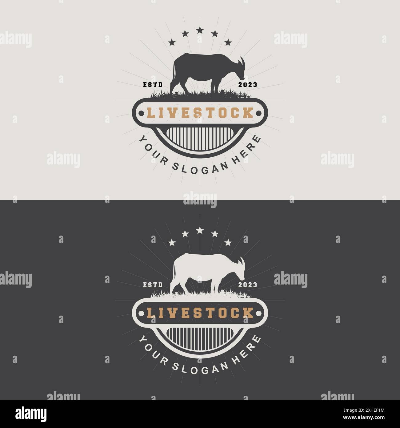 Minimalist Buffalo Logo Template Illustration Symbol Stock Vector Image ...