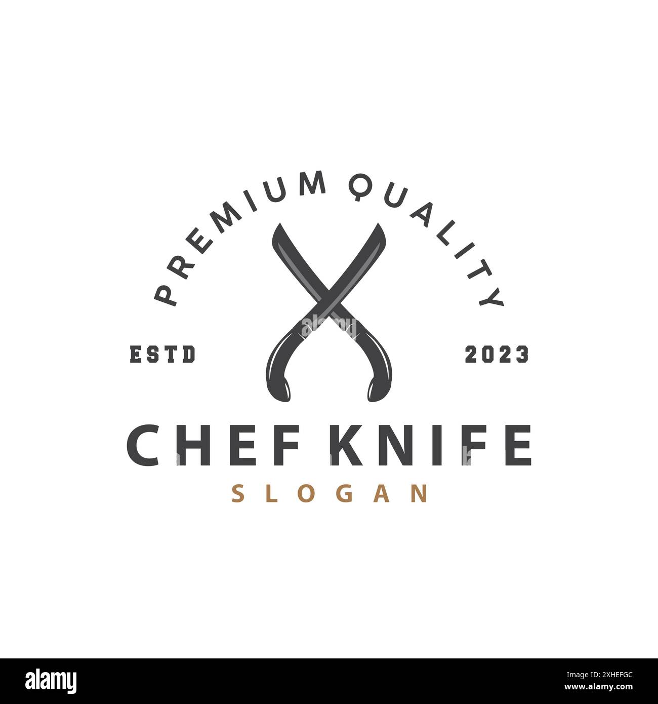 Kitchen Knife Logo, Chef Knife Logo Vector Design Illustration Template ...