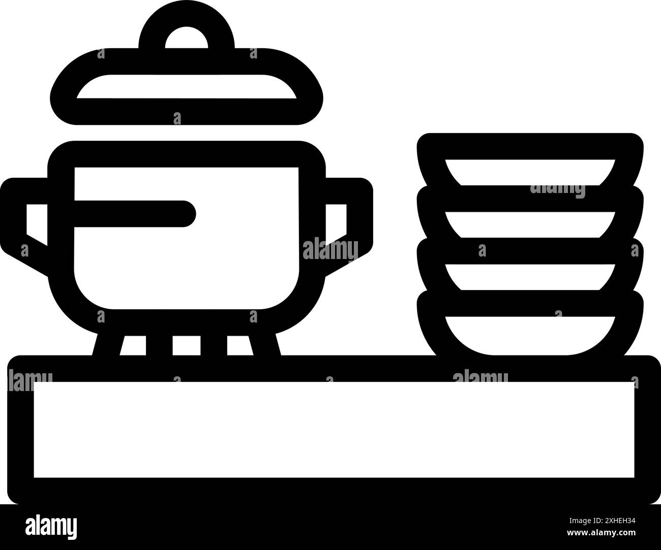 Chef pile of dishes restaurant Black and White Stock Photos & Images ...