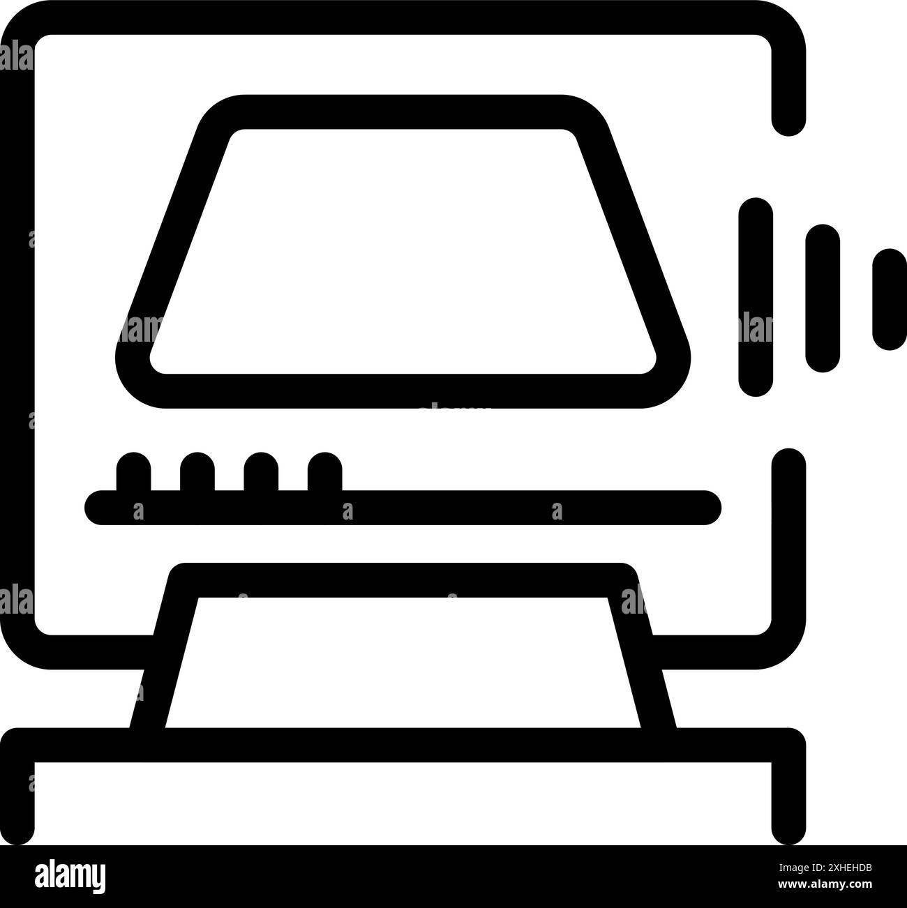 Audio waves computer screen Black and White Stock Photos & Images - Alamy
