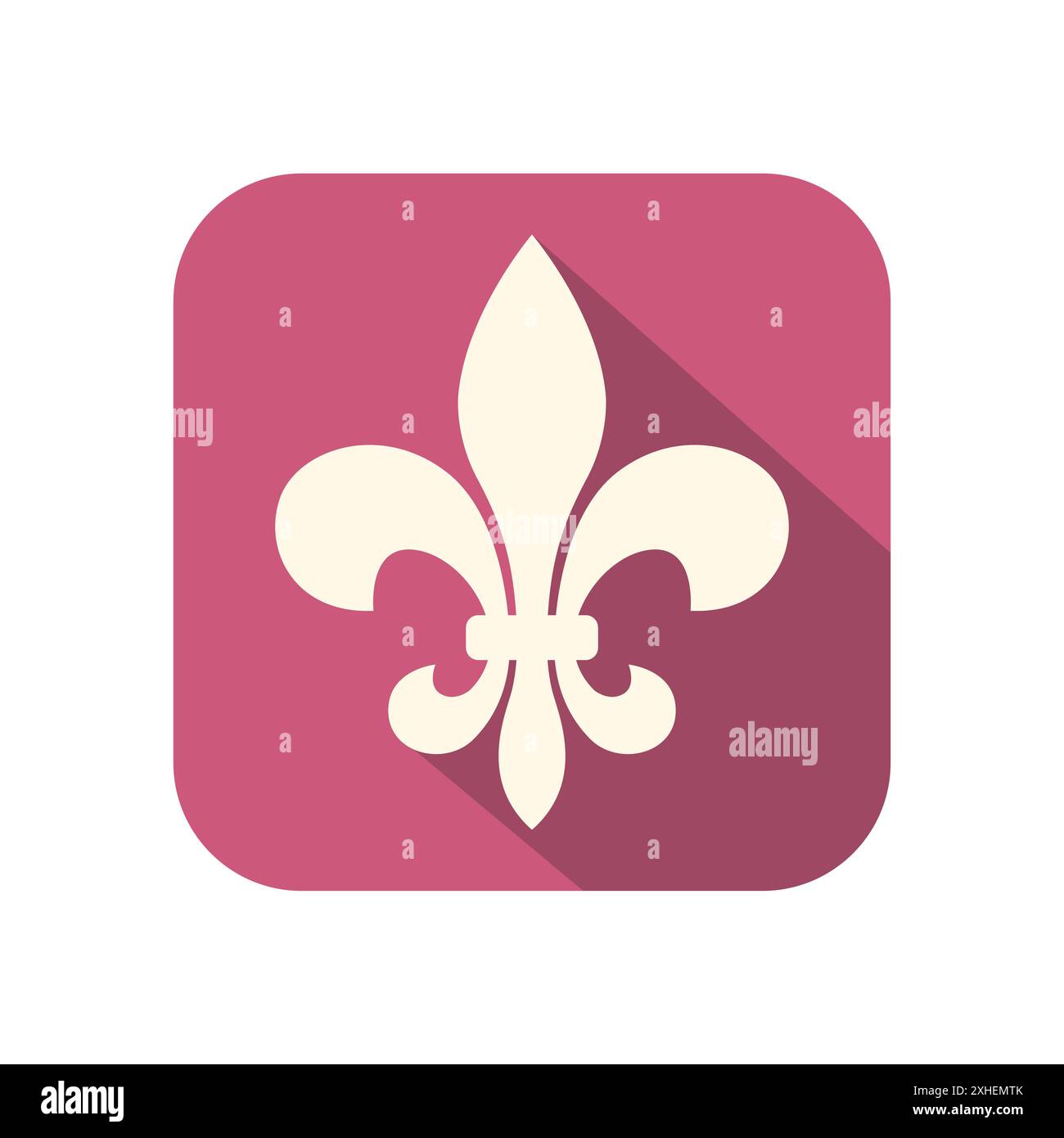 fleur de lis - heraldic icon vector design template in white background Stock Vector