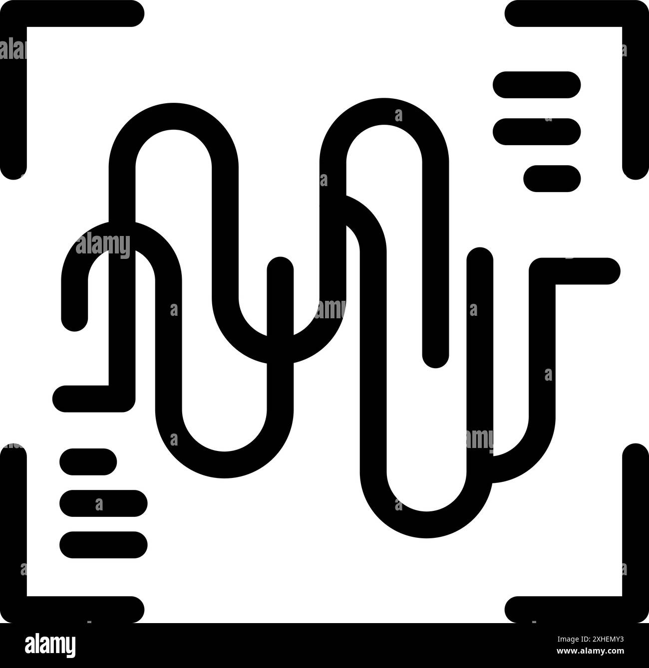 Voice recognition software is analyzing a sound wave to recognize the speech Stock Vector