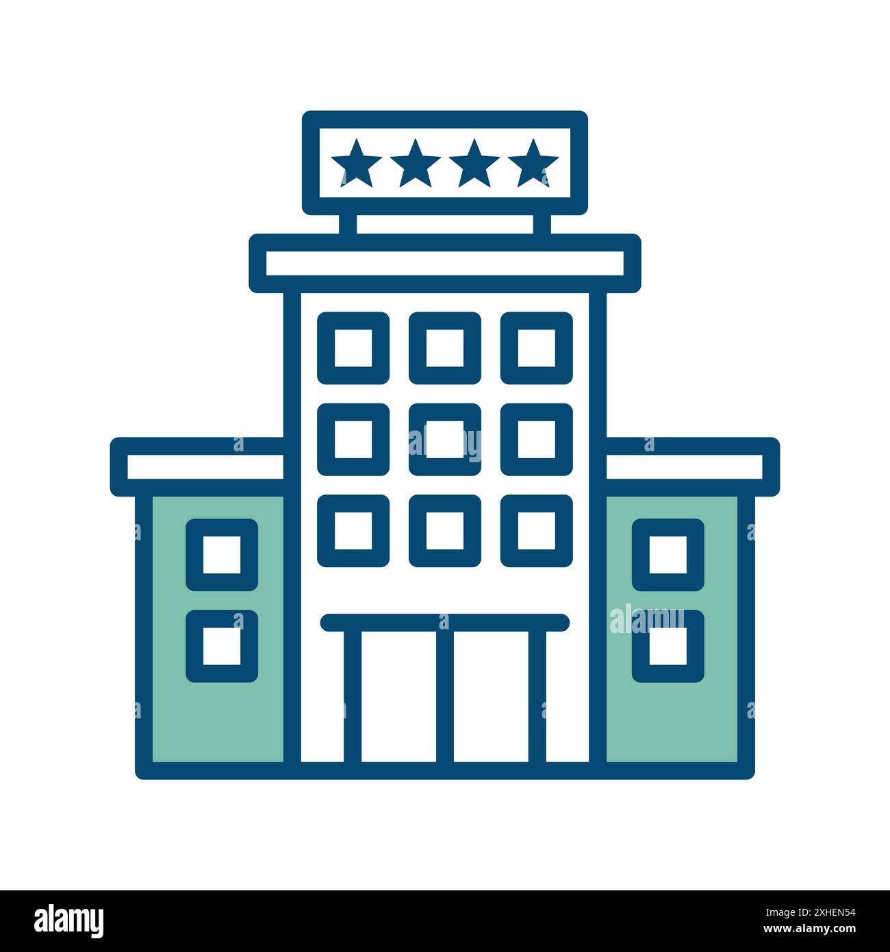 hotel building icon vector design template in white background Stock Vector