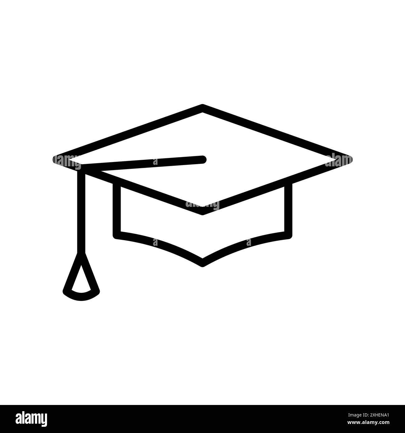 Graduation Cap Icon Vector Design Template In White Background Stock 