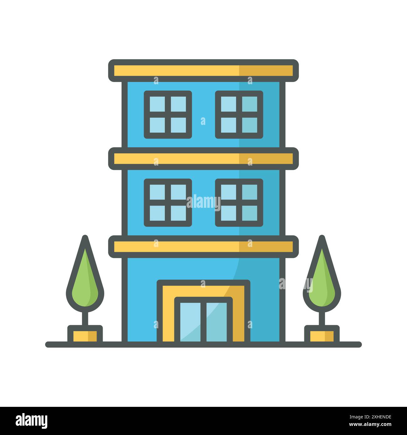 hotel building icon vector design template in white background Stock Vector