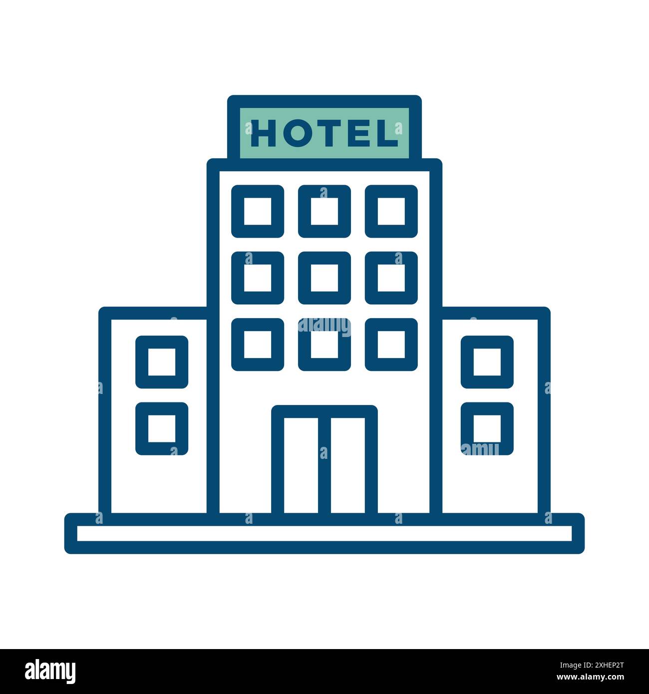 hotel building icon vector design template in white background Stock Vector