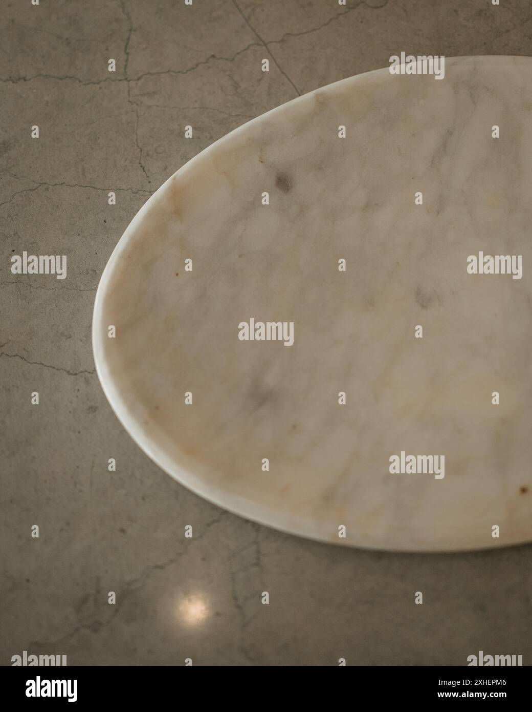 White Calacatta Marble Tray Stock Photo