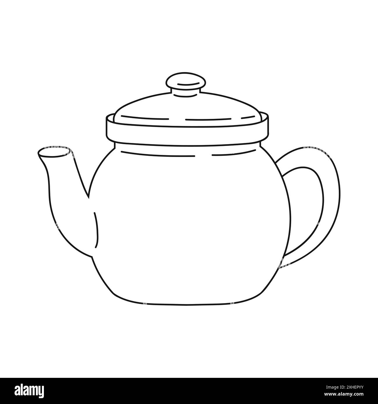 Tuperware Colouring In Dishware theme. Coloring book page for kids. Cartoon style. Vector ...