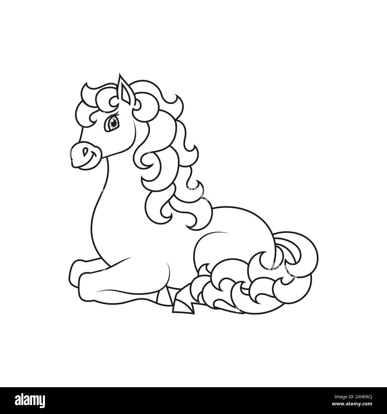 Coloring book page for kids. Cartoon style. Vector illustration ...