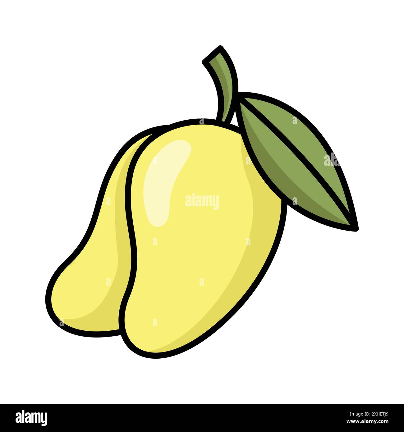 mango fruit icon vector design template in white background Stock Vector