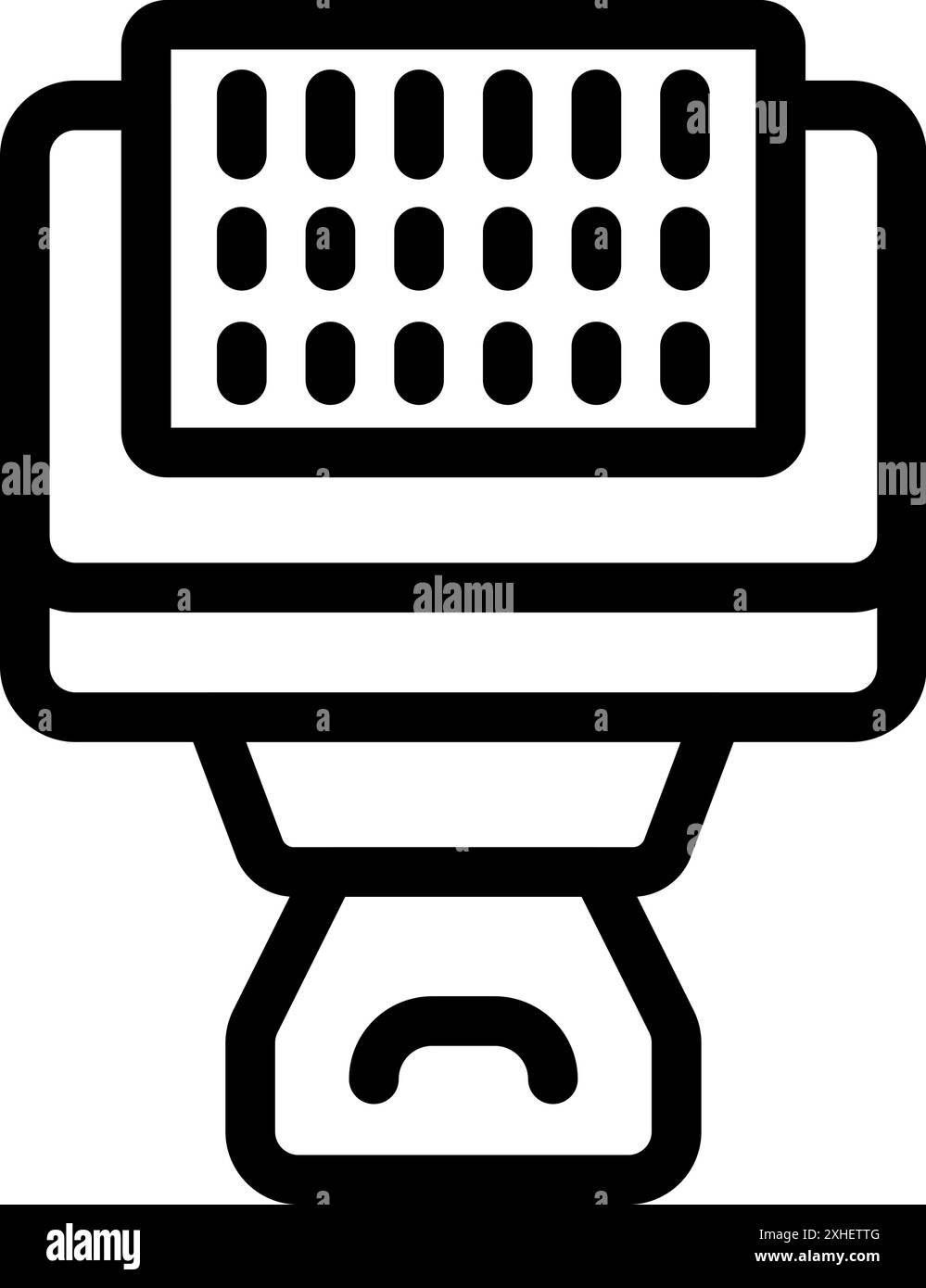 Machine learning algorithm processing data icon outline Stock Vector ...