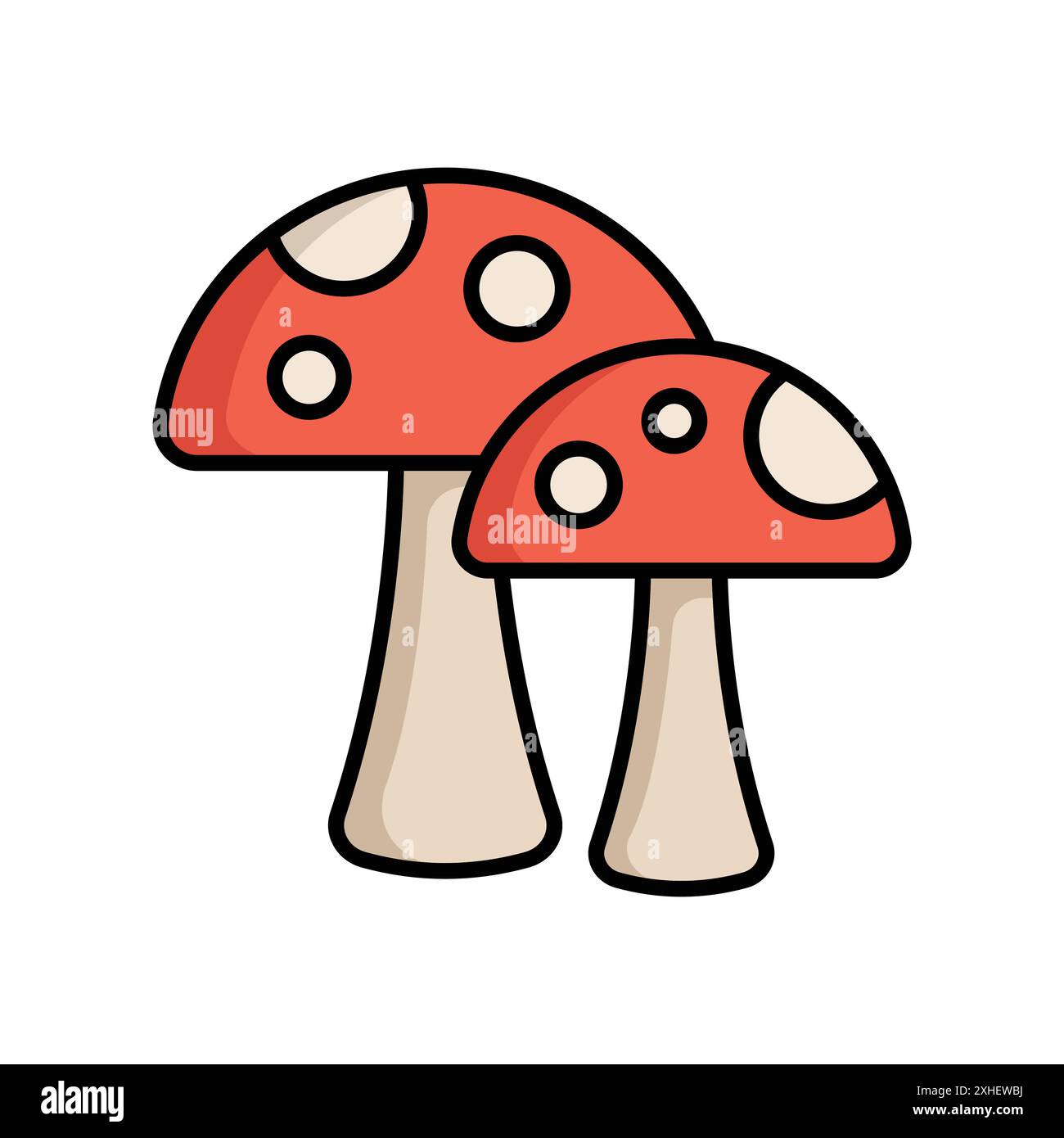mushroom icon vector design template in white background Stock Vector