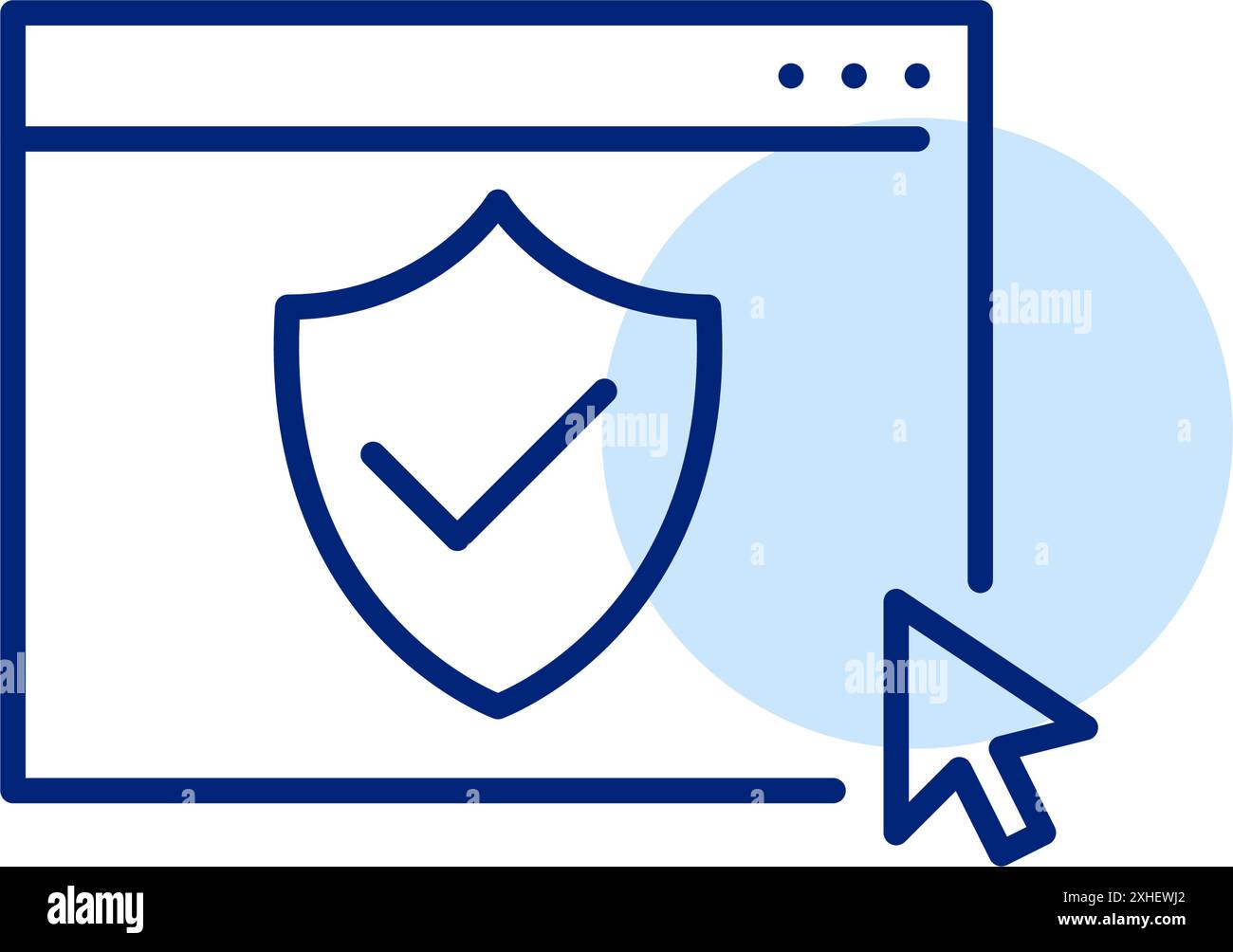 Laptop shield protection checkmark hi-res stock photography and images ...