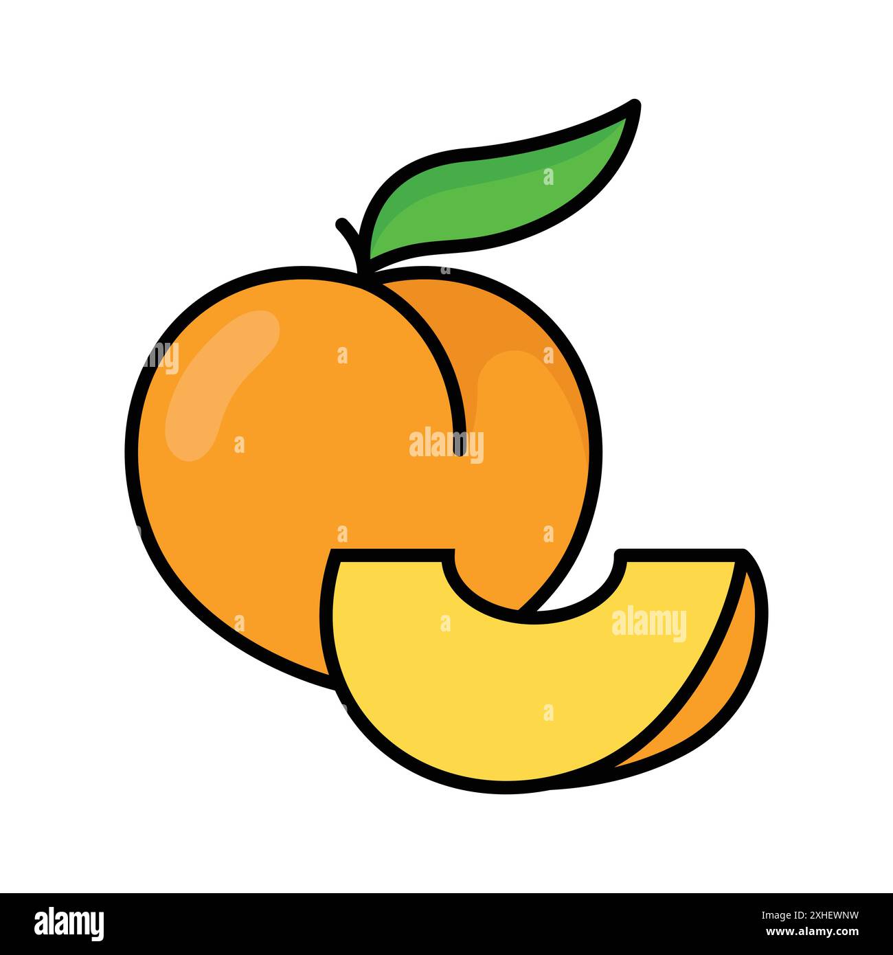 peach icon vector design template in white background Stock Vector ...