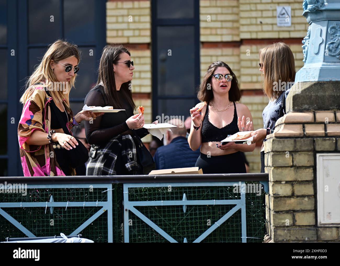 LONDON, ENGLAND JULY 13 2024 Yummy festival food Kaleidoscope Festival 2024 at Alexandra