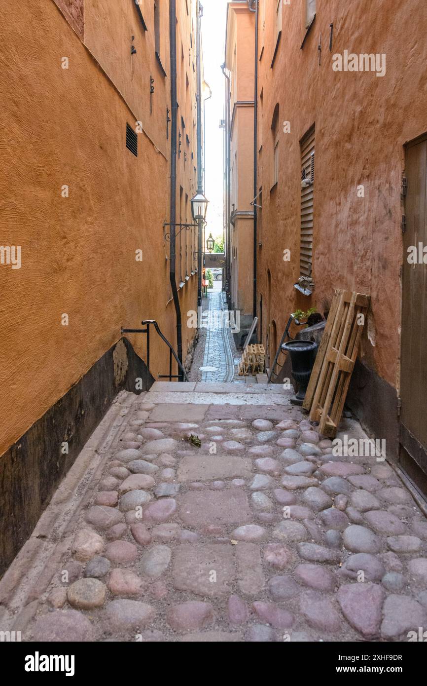 Narrow like most alleys Stock Photo