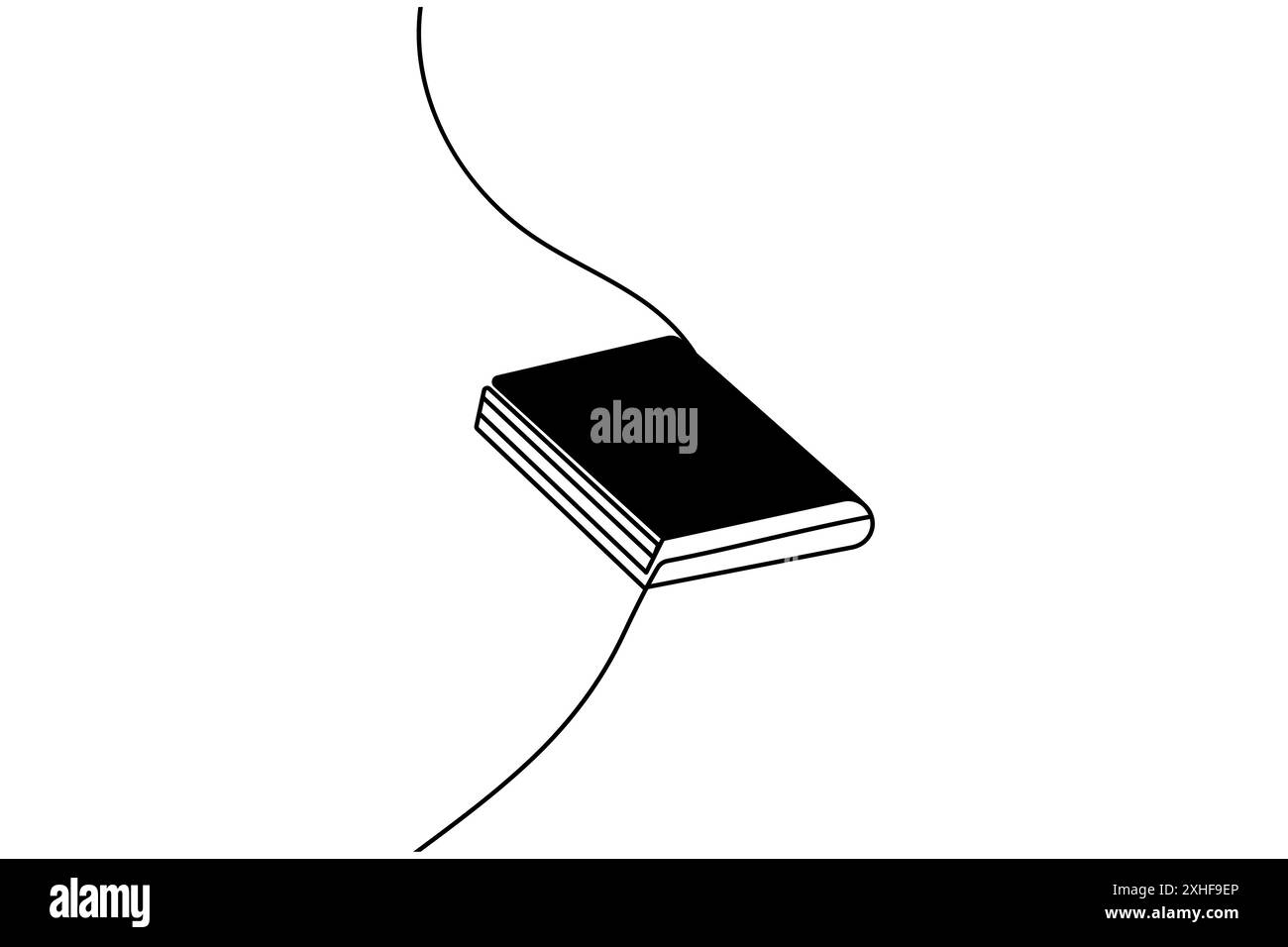 Open book silhouette vector art illustration and isolated outline book icon Stock Vector
