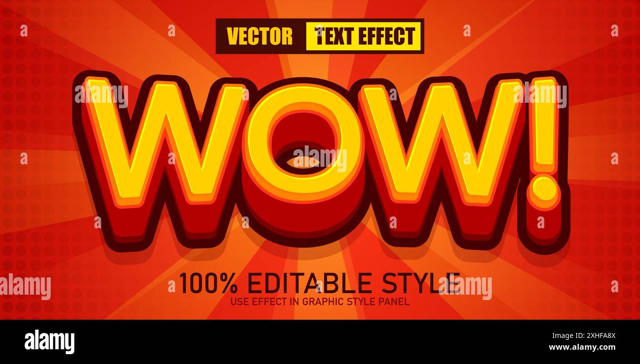 Editable text effect. Retro style. Vector illustration Stock Vector