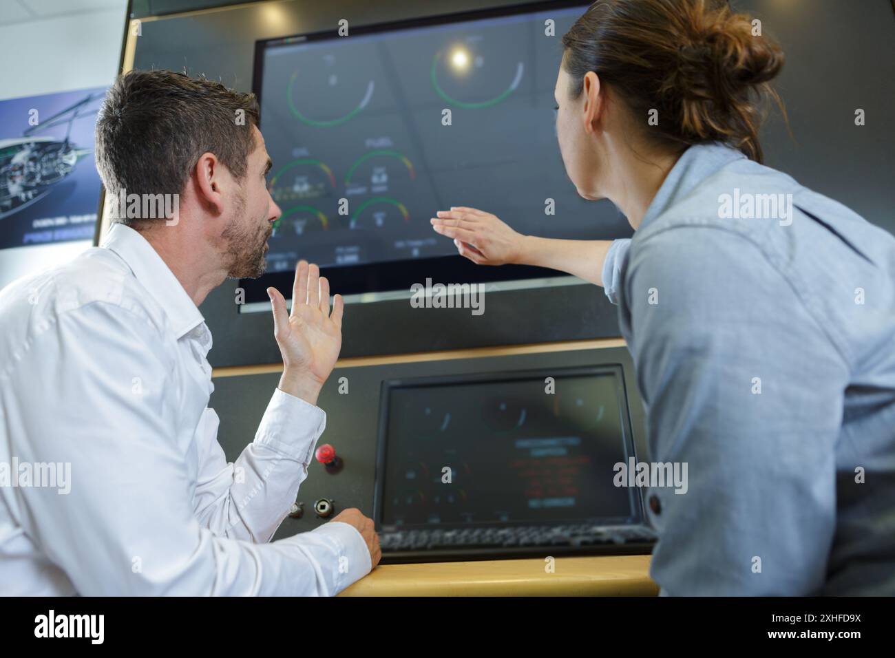 workers protecting cyber attack concept Stock Photo