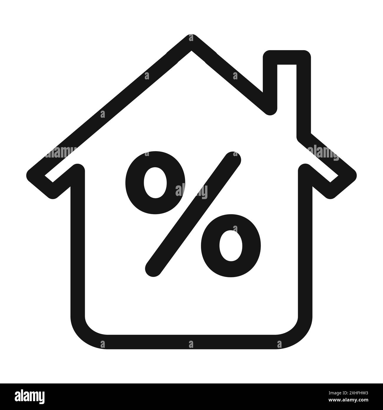 Rate for mortgage icon Vector symbol or sign set collection in black ...