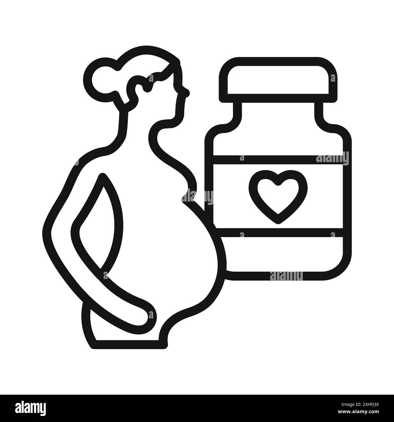 Supplements for pregnant women icon Vector symbol or sign set