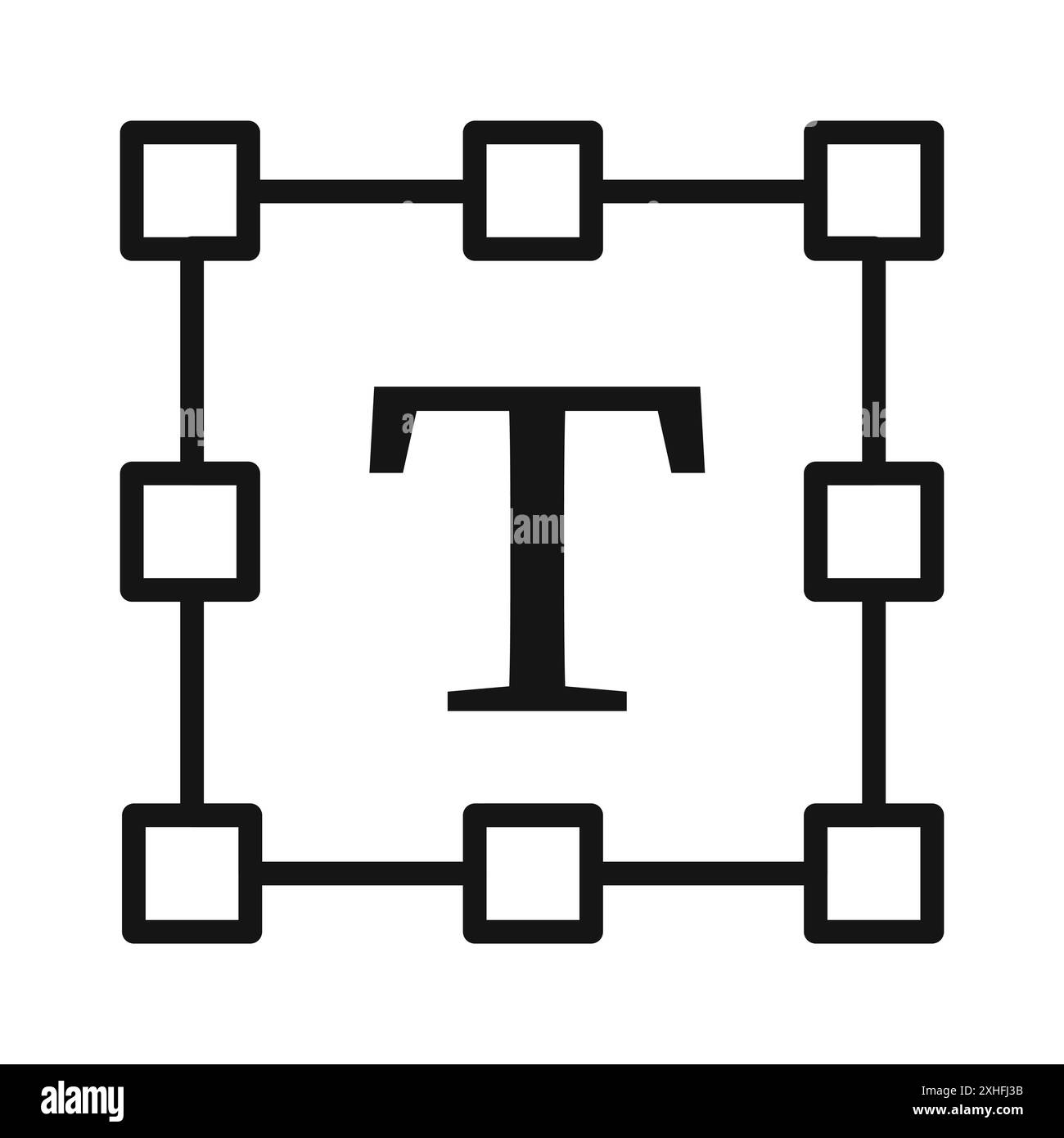 Text box icon Vector symbol or sign set collection in black and white ...