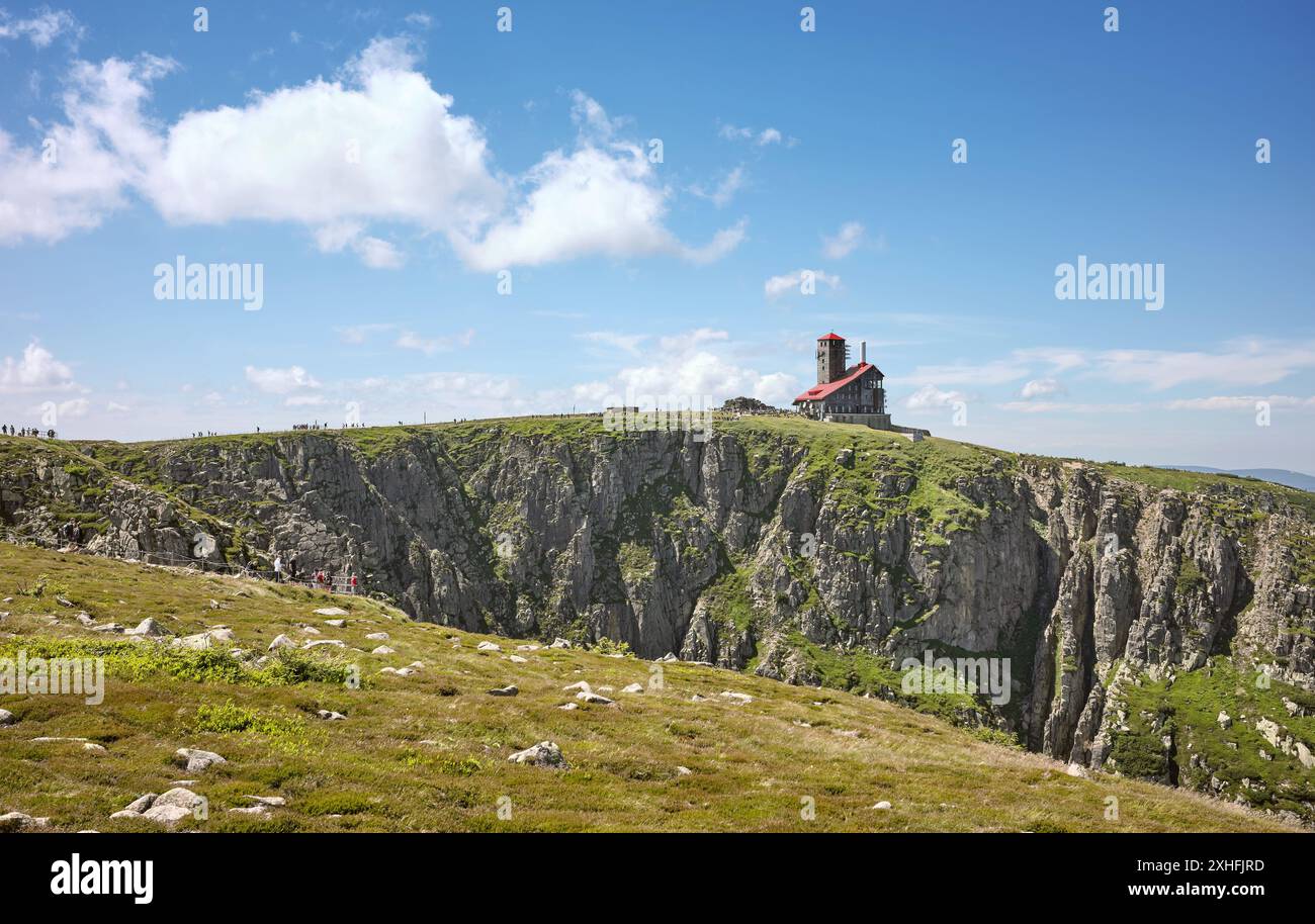 Snowy pits (Sniezne Kotly) in the Karkonosze (Giant Mountains), a mountain range located on the border of Poland and the Czech Republic, Poland. Stock Photo