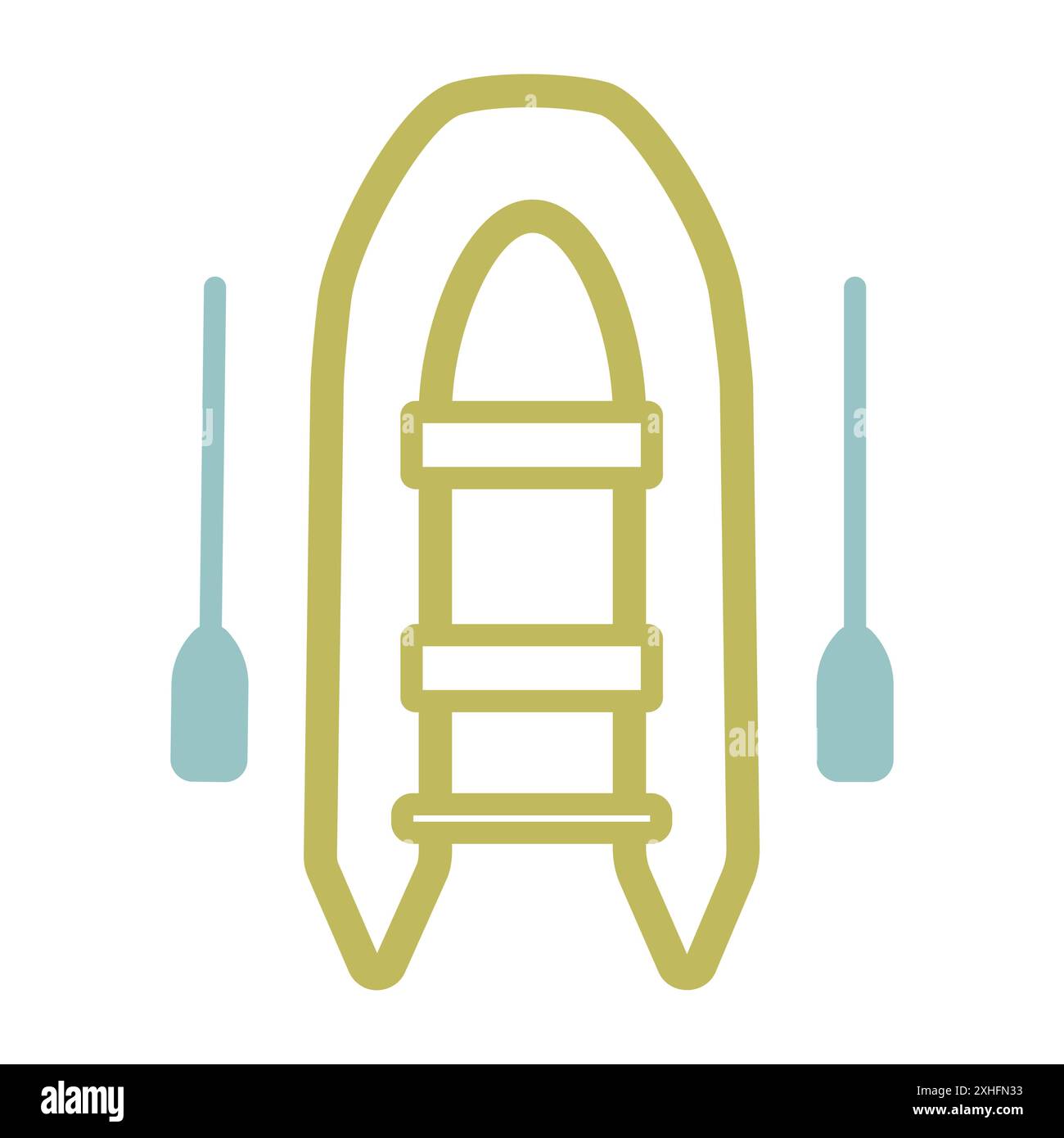Inflatable rubber boat vector isolated icon. Graph symbol for travel ...