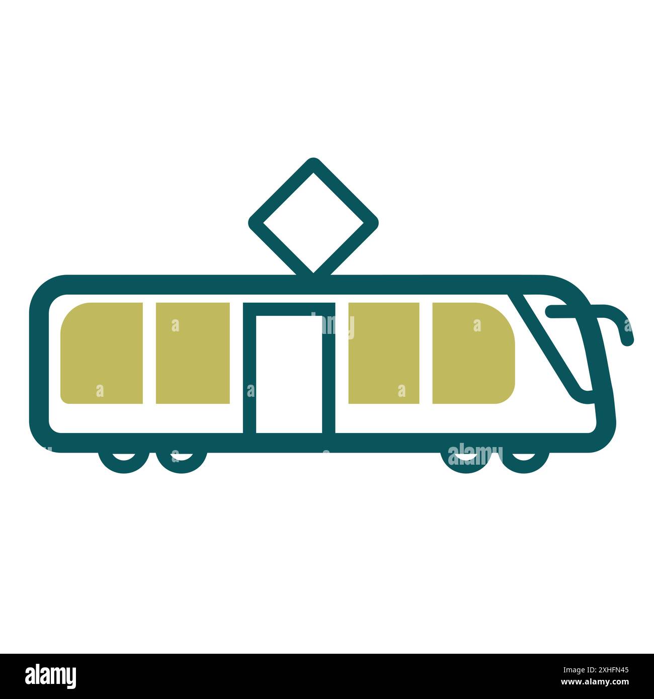 City tram vector isolated icon. Graph symbol for travel and tourism web site and apps design, logo, app, UI Stock Vector