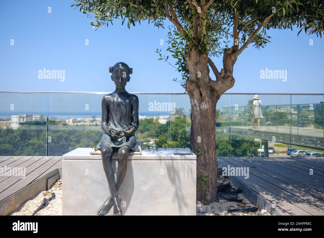 The Girl and the Sparrow sculpture by Cypriot artist Yiota Ioannidou ...