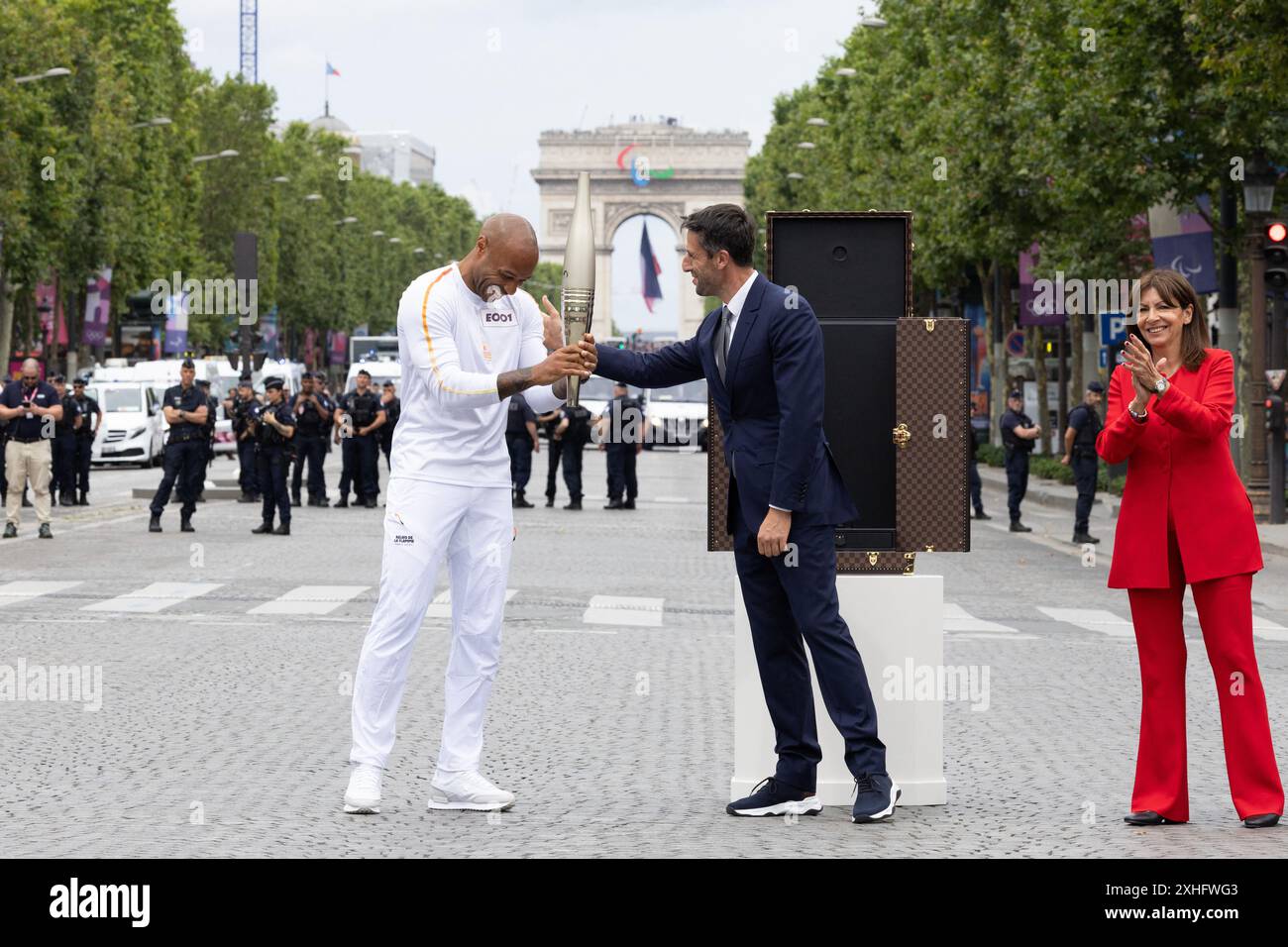 Paris, France. 14th July, 2024. French football Olympics 2024 coach ...