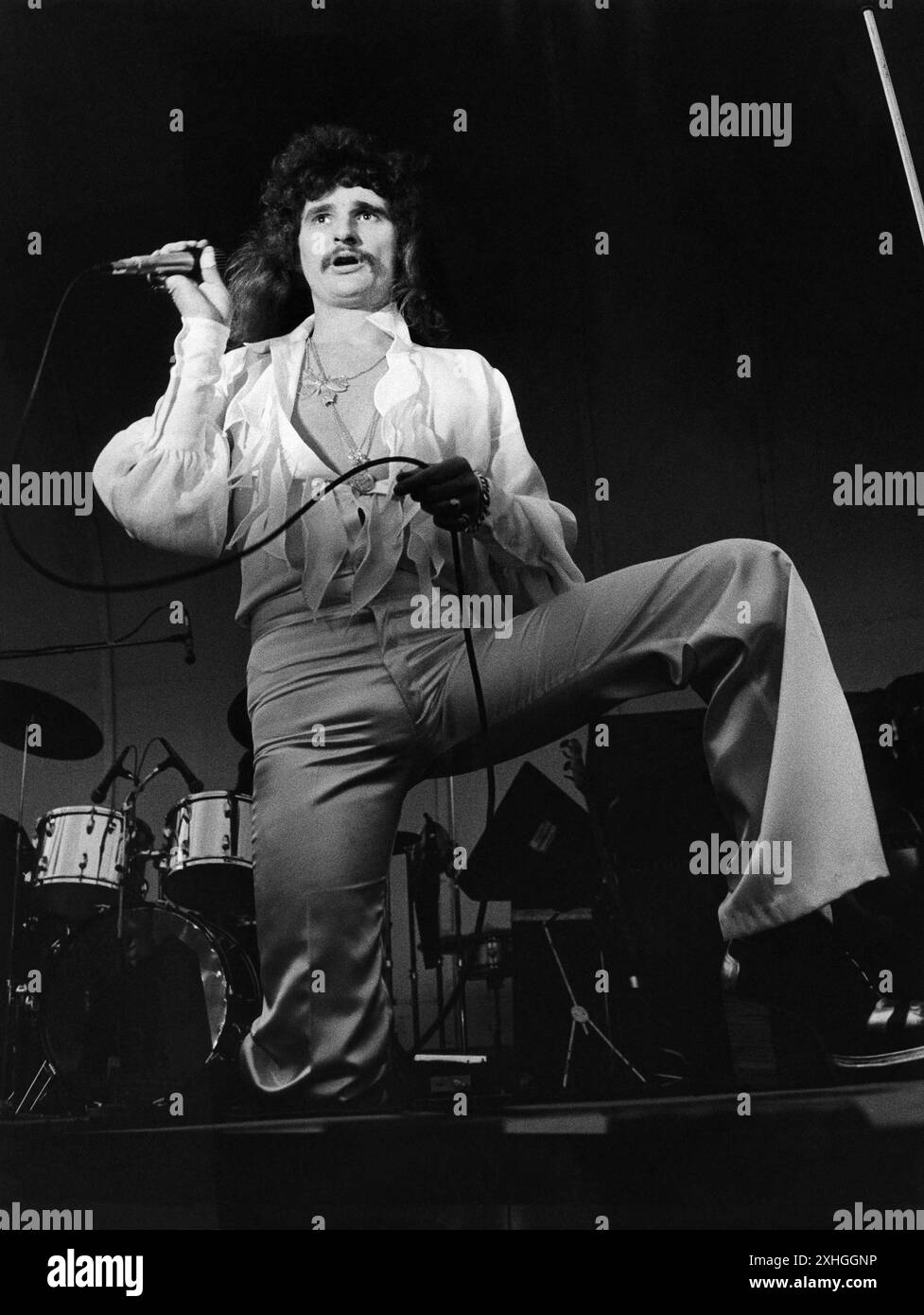 DAVID BYRON singer in Uriah Heep 1976 Stock Photo