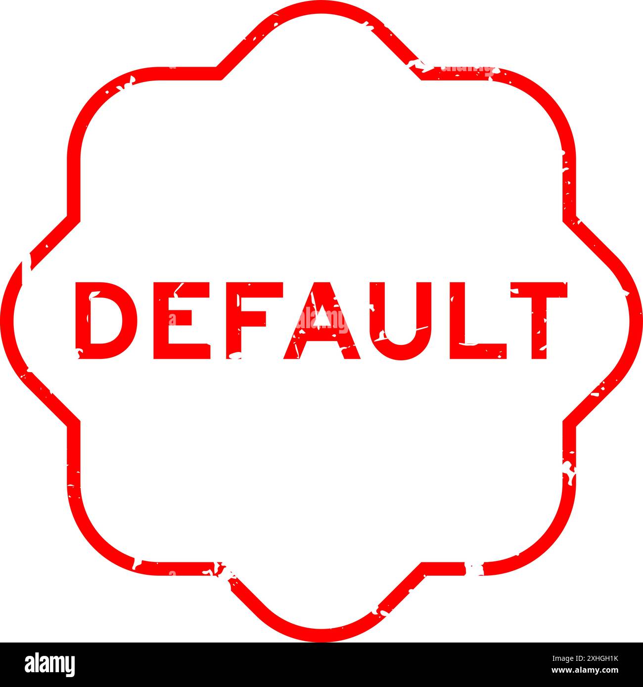 Grunge red default word rubber seal stamp on white background Stock ...