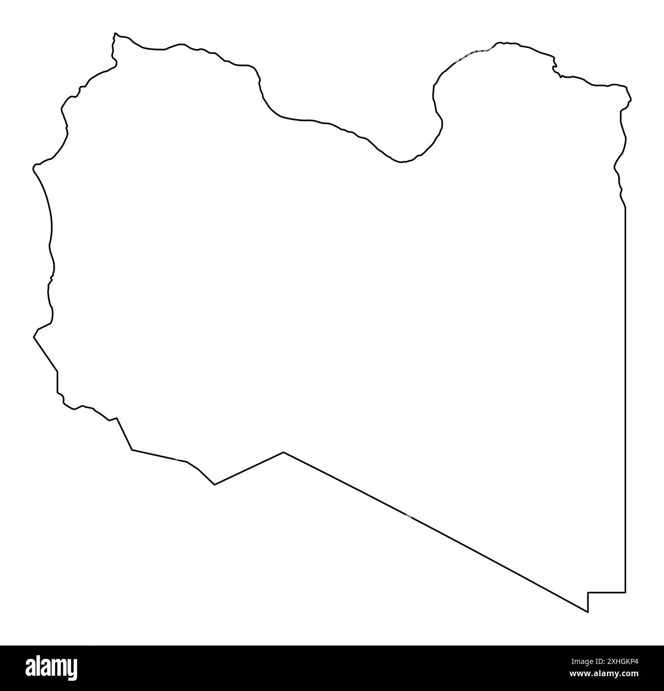 Libya outline map hi-res stock photography and images - Alamy