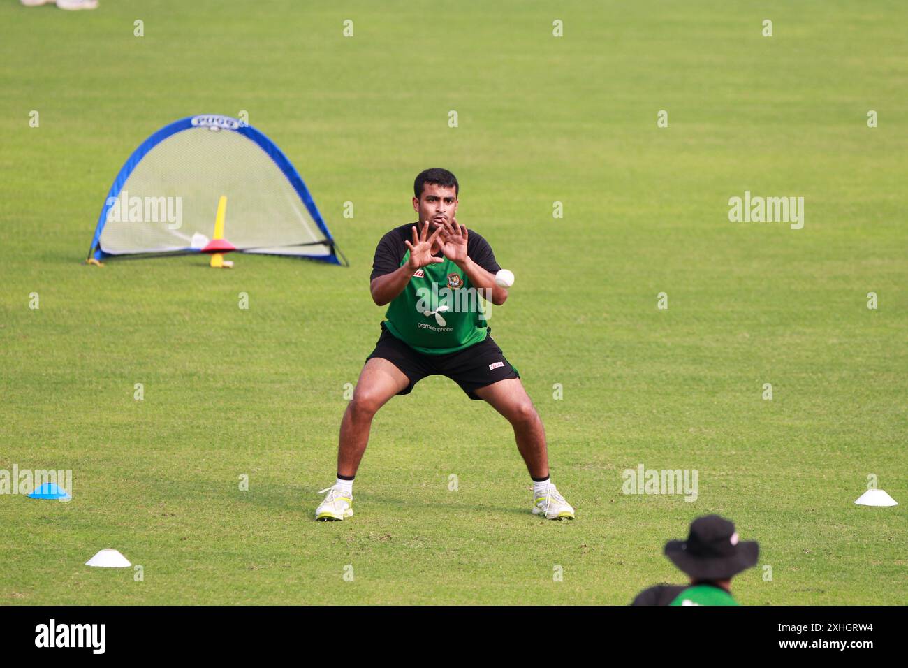 Bangladesh National Cricket Team attends practice session at Sher-e-Bangla National Cricket Stadium in Mirpur, Dhaka, Bangladesh, 27 November 2010. As Stock Photo