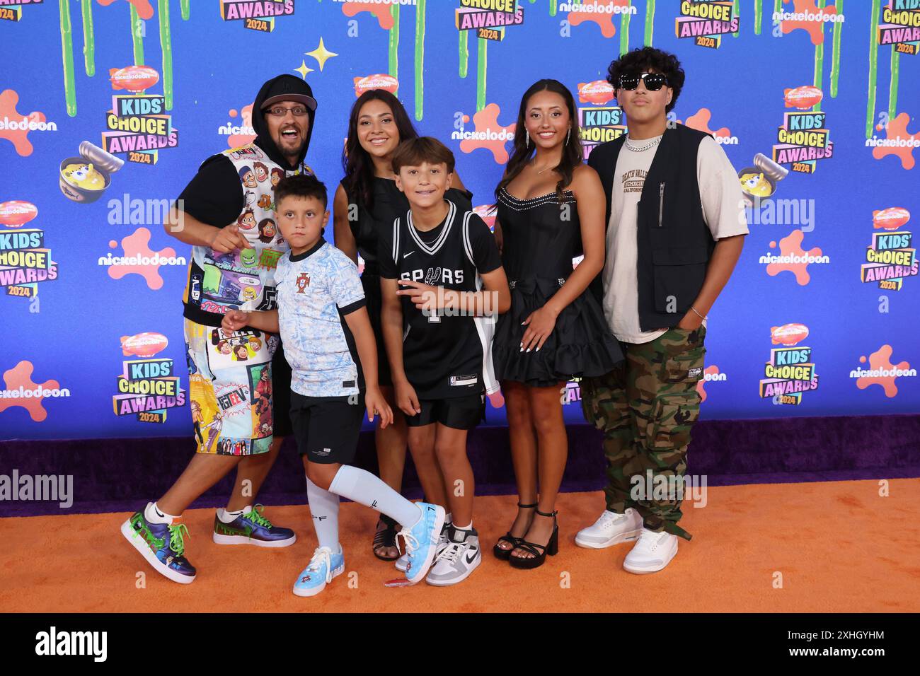 FGTeeV family attend Nickelodeon Kids' Choice Awards 2024 at Barker