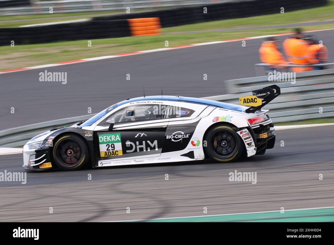 Sandro Holzem (DEU) / Juliano Holzem (DEU), #29, Audi R8 LMS GT3 Evo II, Team: Land Motorsport (DEU),  Motorsport, ADAC GT Masters, Nuerburgring, Rennen 5, Samstag, 13.07.2024  Foto: Eibner-Pressefoto/Juergen Augst Stock Photo